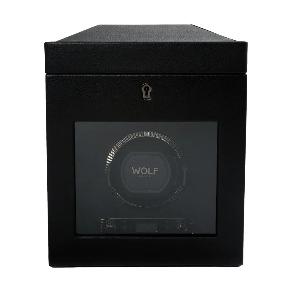 British Racing Single Watch Winder With Storage - Black 1