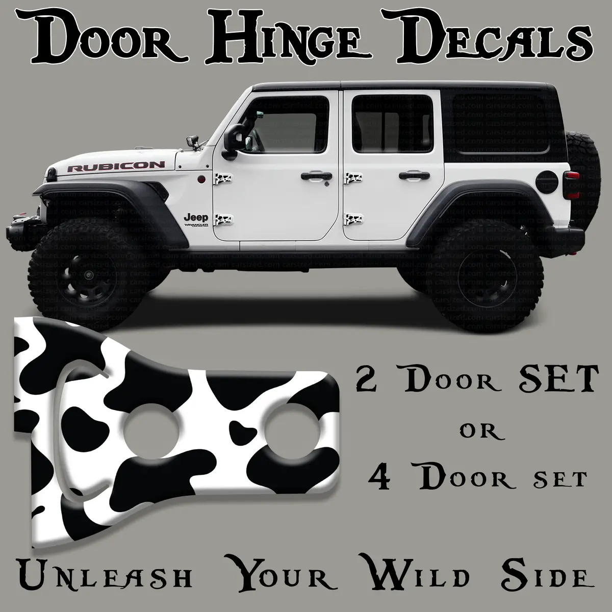 Cow Prints Door Hinge Decals 7 1