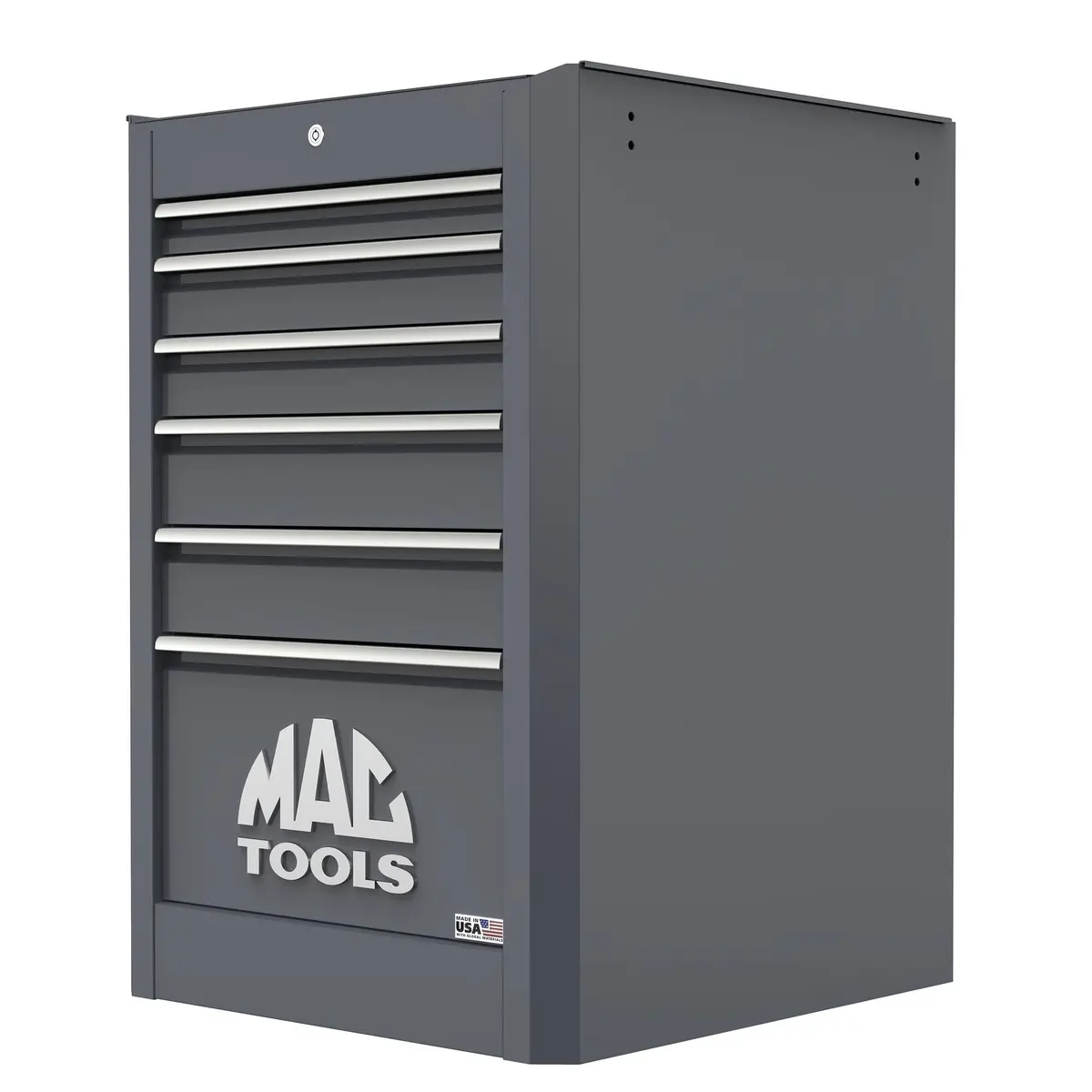Macsimizer® 6-Drawer Side Box With Powertech™ Drawer - Carbon Gray 1