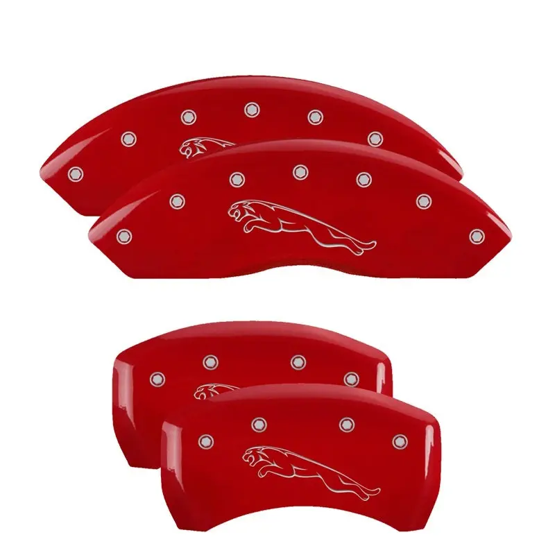 Mgp Engraved 4-Piston Caliper Covers – Front And Rear, I-Vtec Red Finish With Silver Chrome Detailing For 2017 Acura Ilx 2