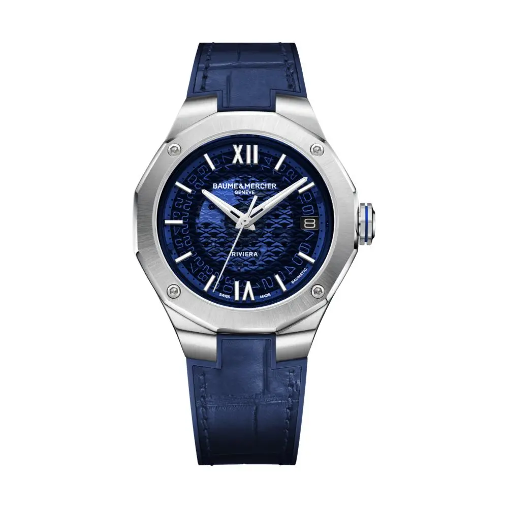 Riviera 10714 Automatic 39Mm - Blue On Leather Strap 1