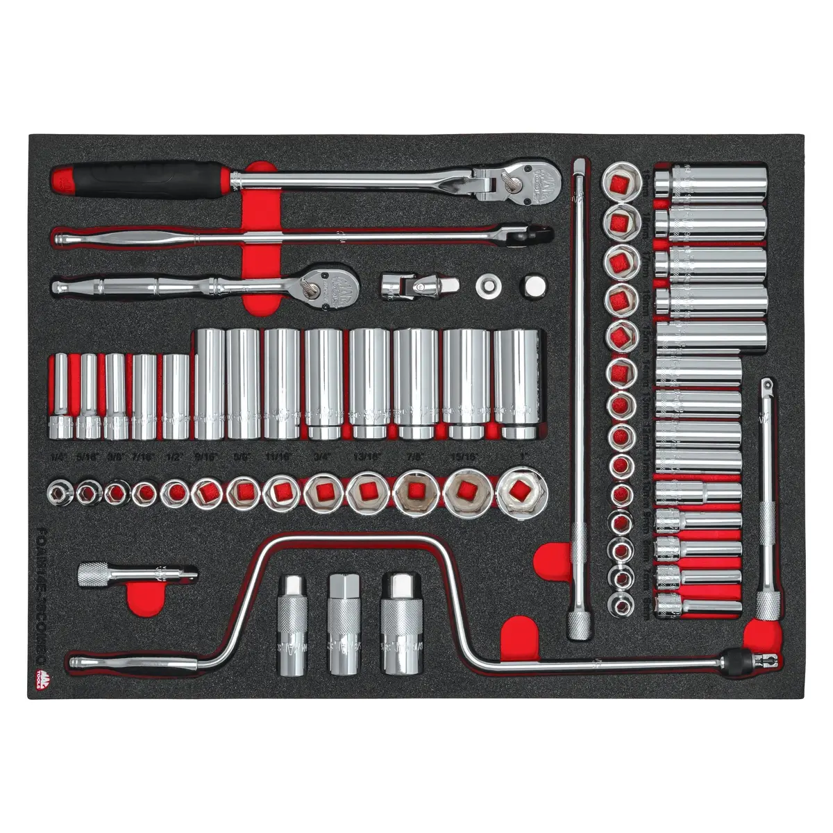 65-Pc. 3/8" Drive Combination Foam Set 1
