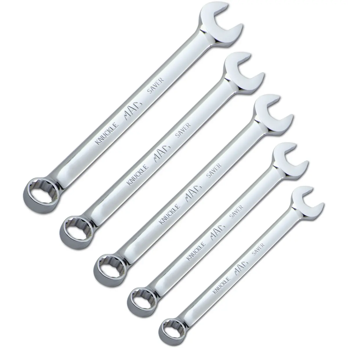 5-Pc. Large Metric Knuckle Saver Combination Wrench Set - 12-Pt. 1