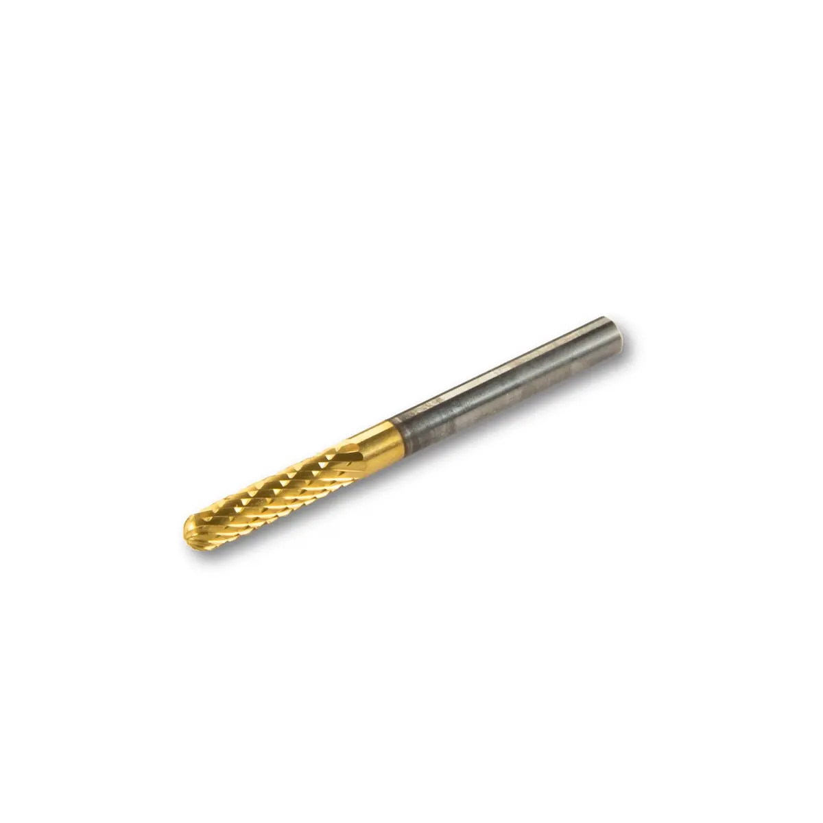Cylindrical With End Cut Mini Titanium Nitride Coating Carbide Burr 1