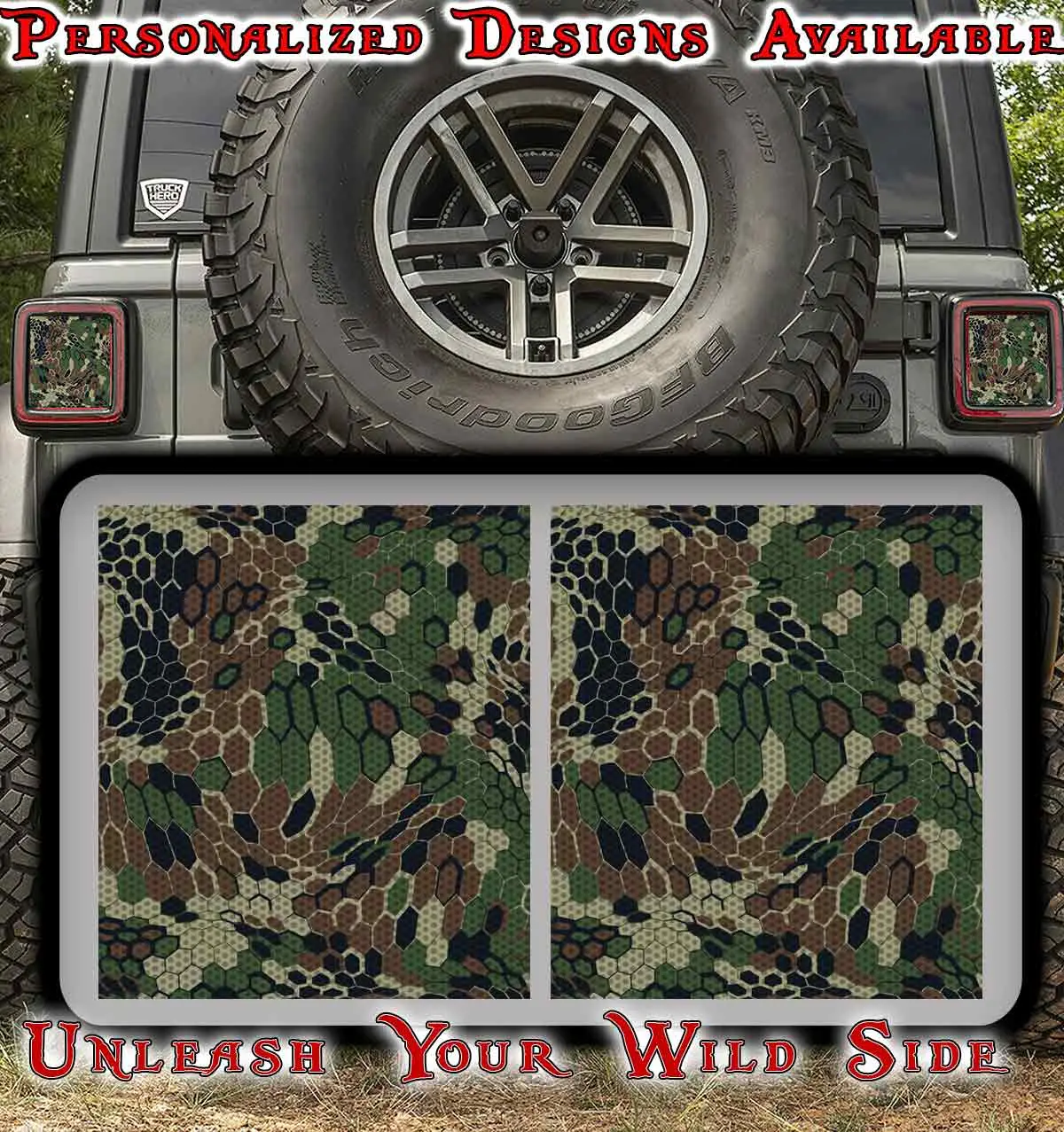 Camo Taillight Cover Decal 81 1
