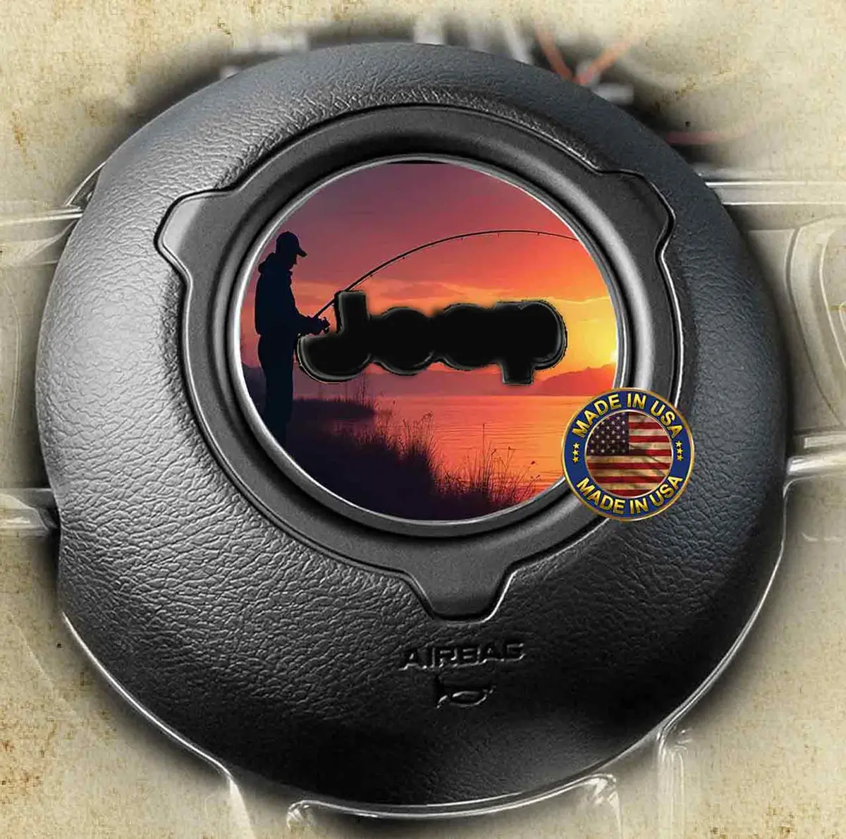 Steering Wheel Decal Fishing 232 1