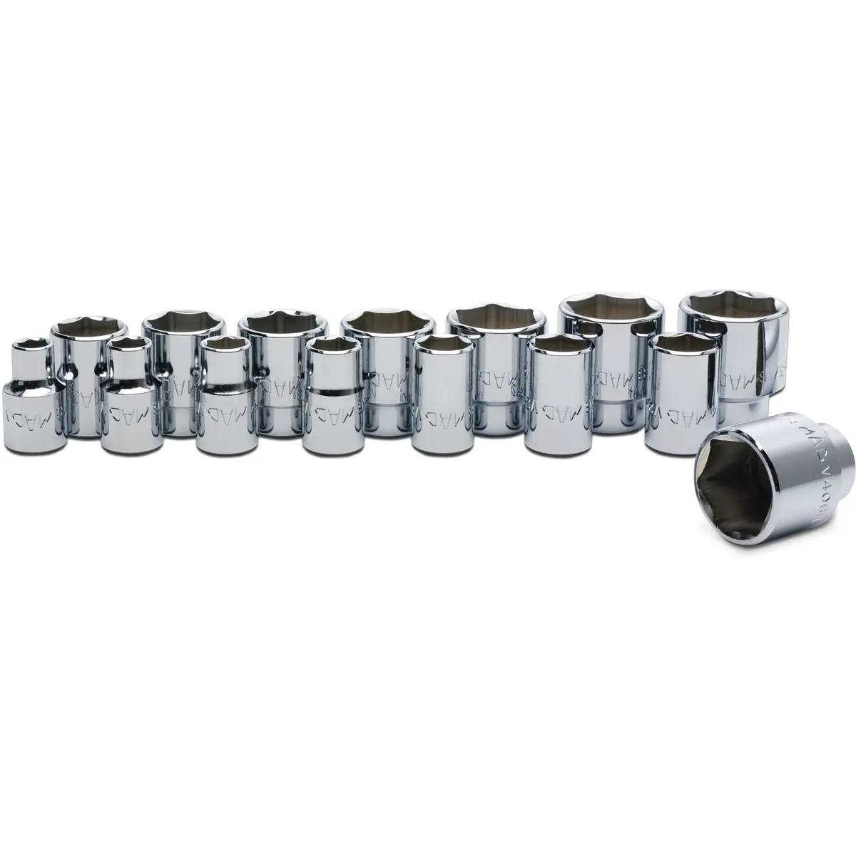 15-Pc. 1/2" Drive Sae Socket Set - 6-Pt. 1