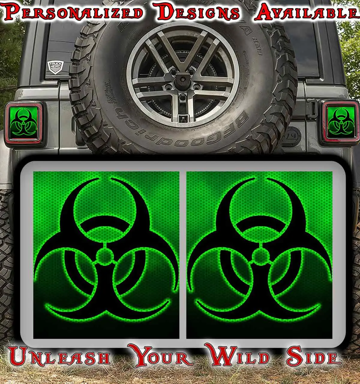 Radioactive Taillight Cover Decal 83 1