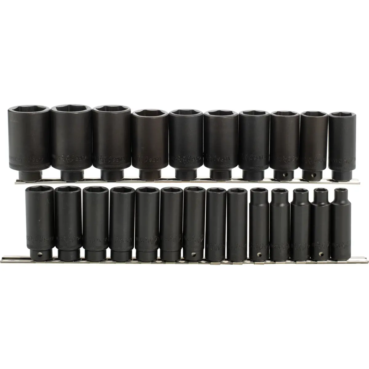 24-Pc. 1/2" Drive Metric Deep Impact Socket Set - 6-Pt. 1