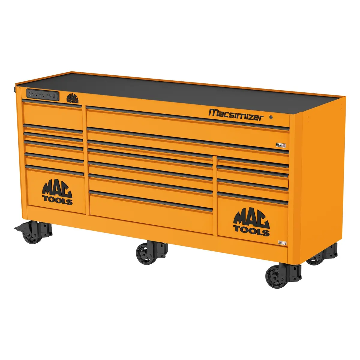 Macsimizer® 17-Drawer Workstation - Fireball Orange 1