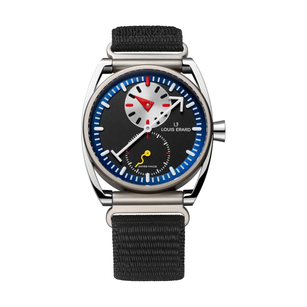 Le Regulateur Louis Erard X Alain Silberstein Us Limited Edition 40Mm - Black On Fabric Strap 1