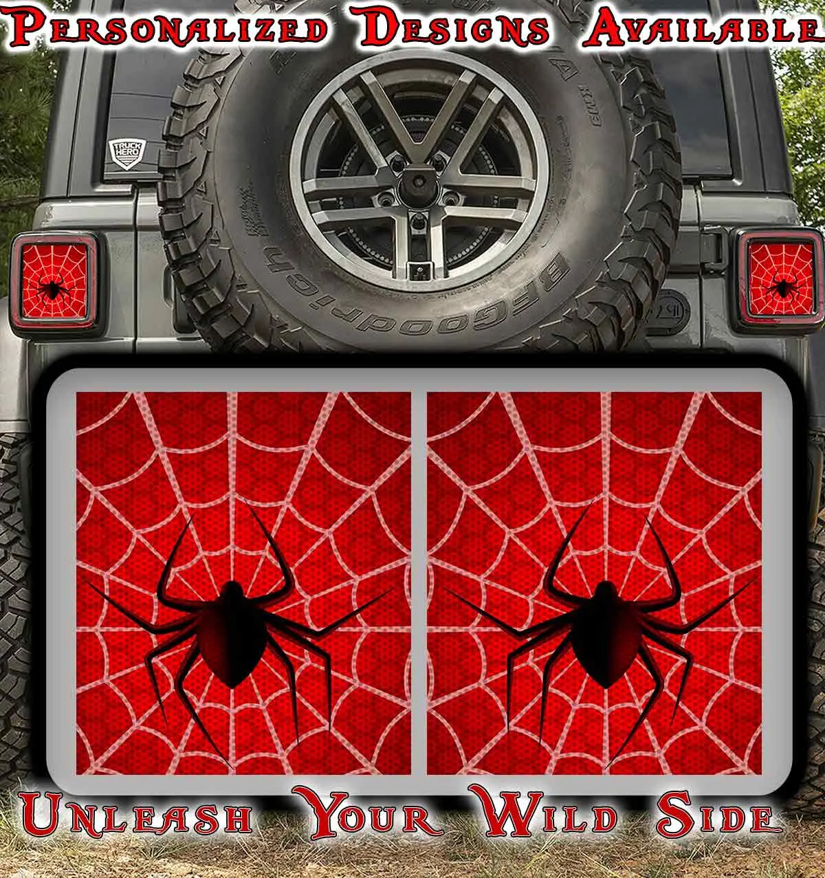 Spider Web Taillight Cover Decal 86 1