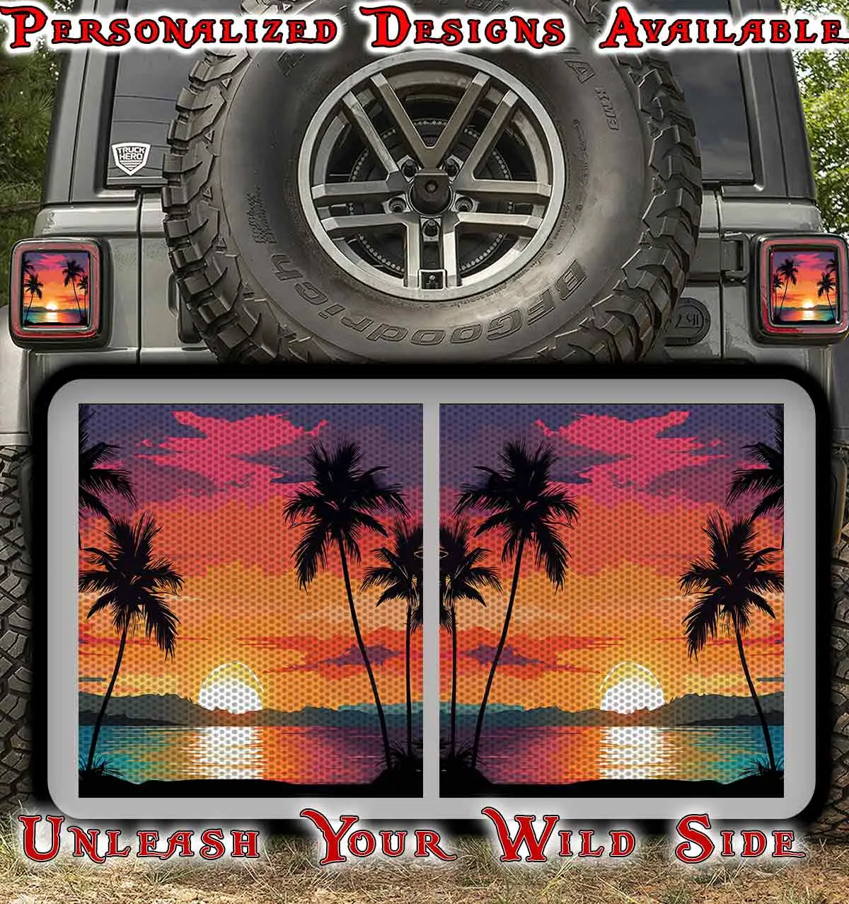 Beach Taillight Cover Decal 88 1