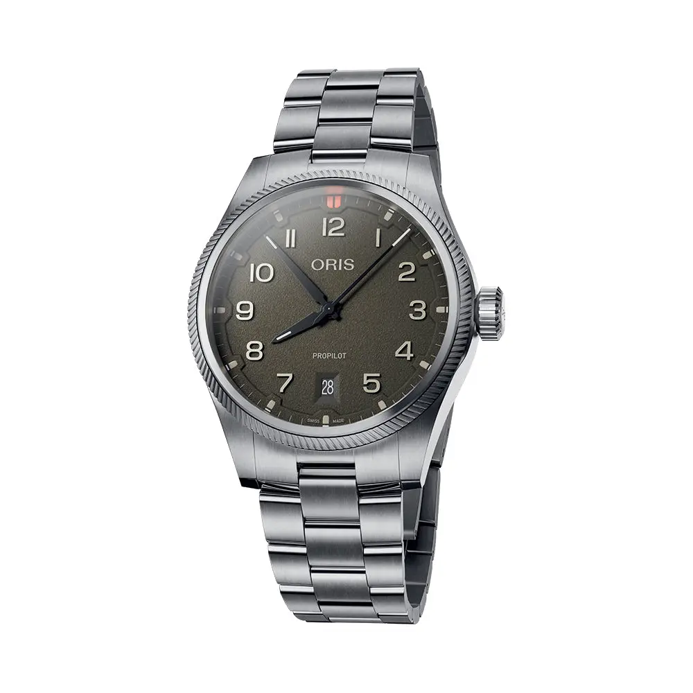 Propilot Date 41Mm - Moss Green On Bracelet 1
