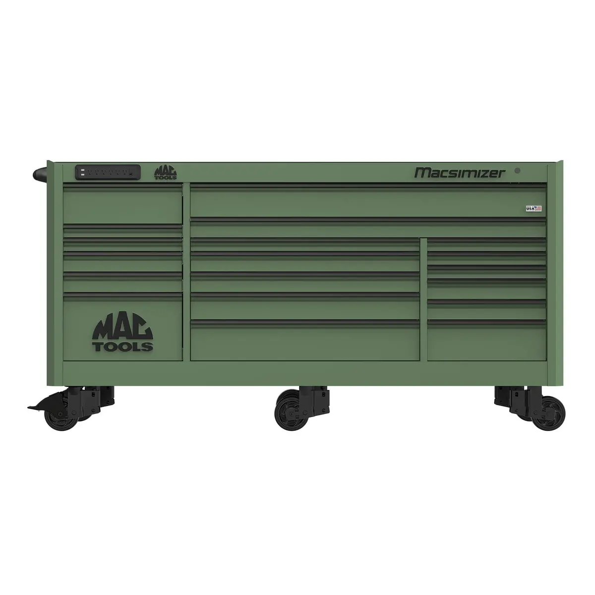 Macsimizer® 19-Drawer Workstation - Olive Green 1