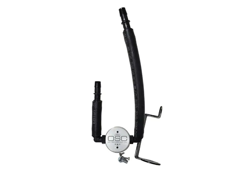 J&L Clear Anodized Oil Separator — Passenger Side For 2005–2019 Dodge Charger 5.7L Hemi 1