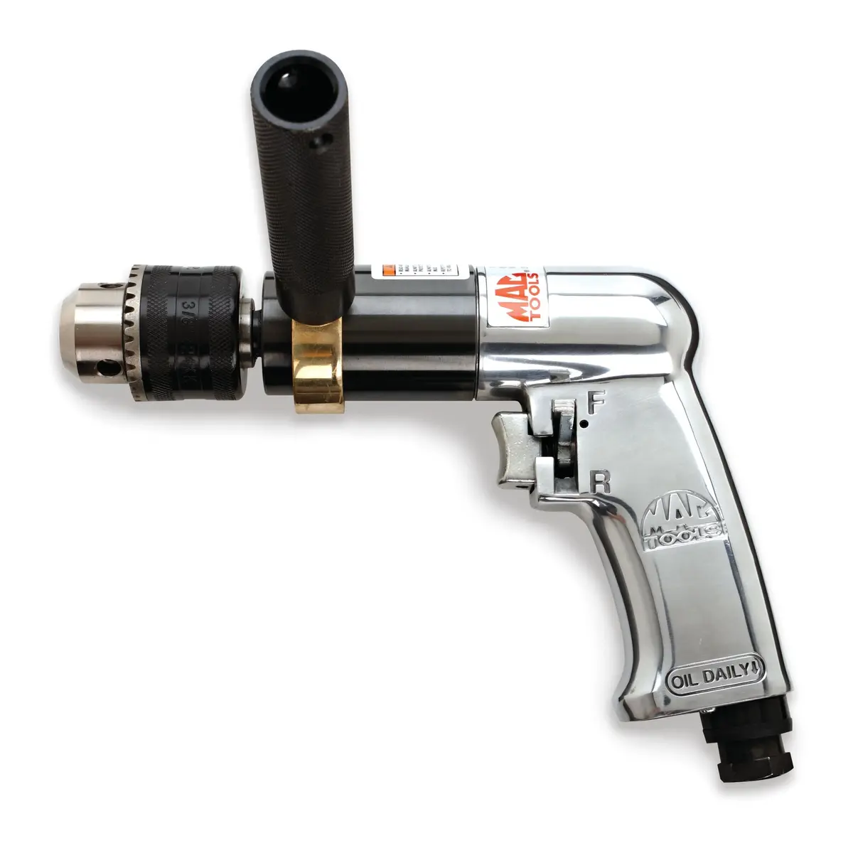 1/2" Reversible Aluminum Keyed-Chuck Air Drill 1