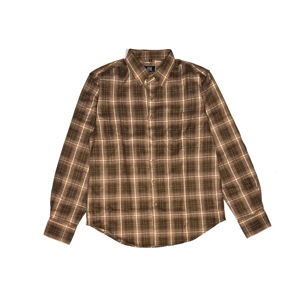 8Viii Plaid L/S Flannel - Brown 1