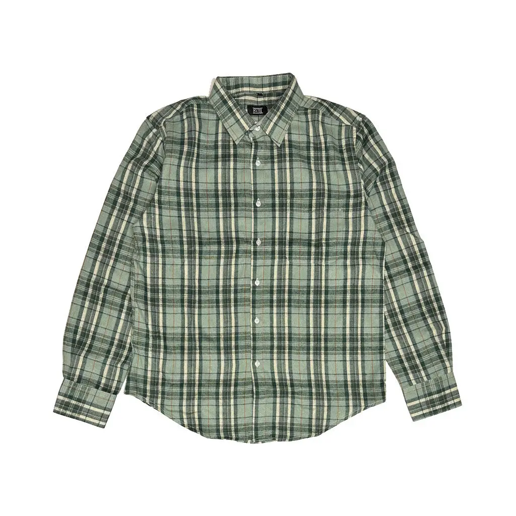 8Viii Plaid L/S Flannel - Green 1