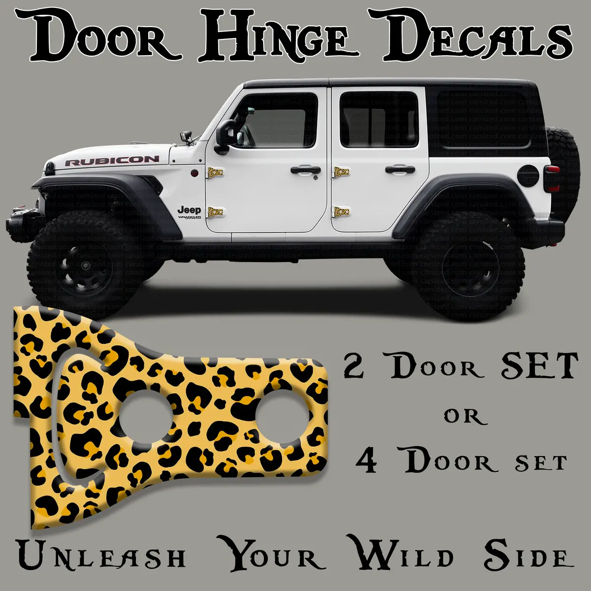 Leopard Prints Door Hinge Decals 8 1