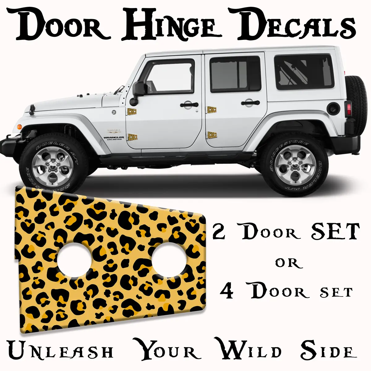 Jk Leopard Print Door Hinge Decal 8 1