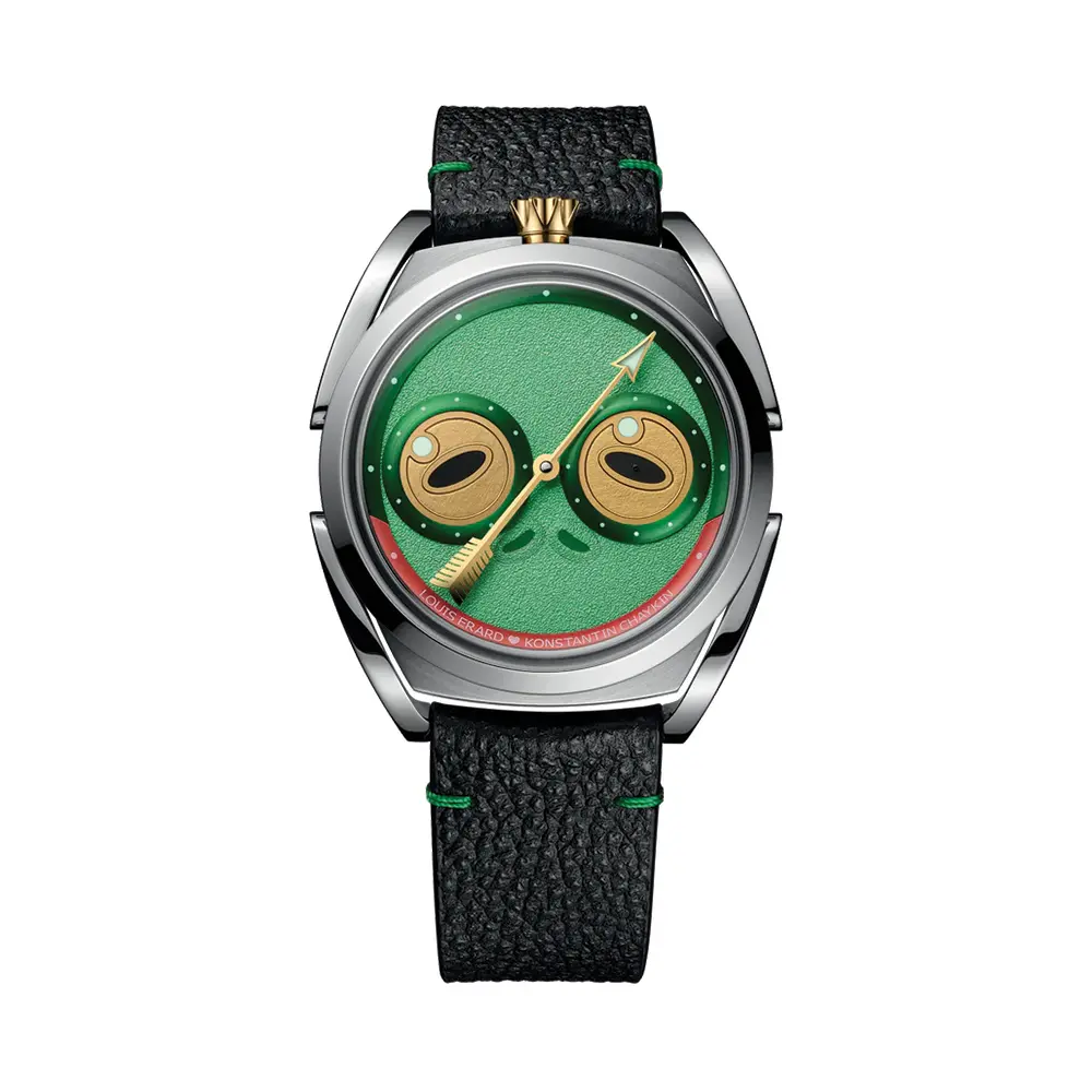 Louis Erard X Konstantin Chaykin Unfrogettable Green 40Mm - Green On Leather Strap 1