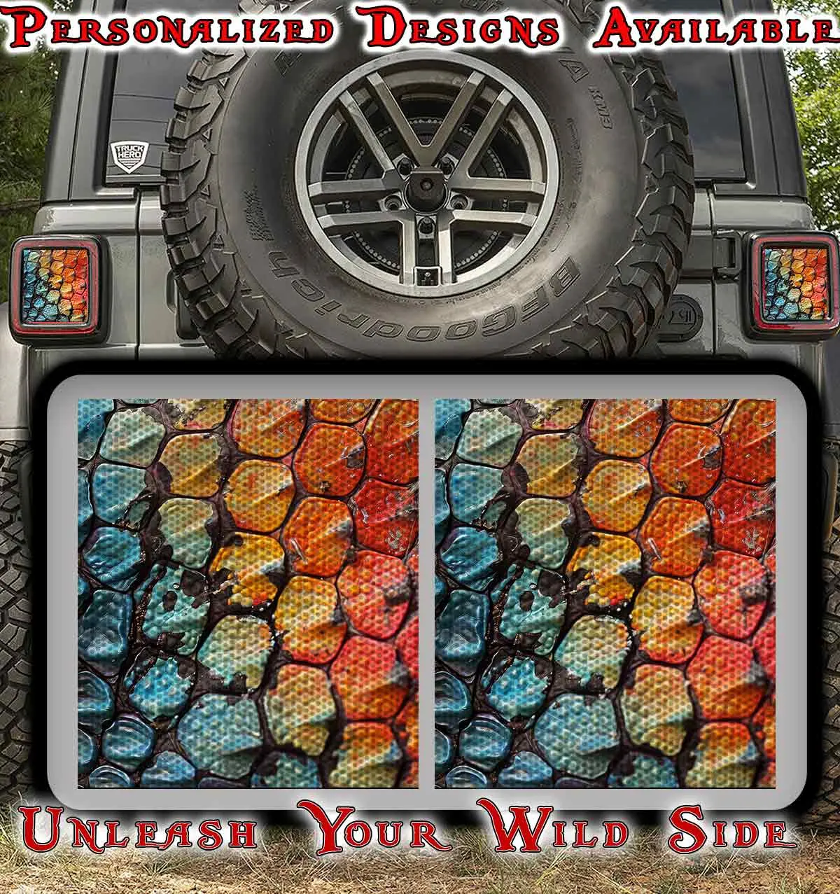 Dragon Scales Taillight Cover Decal 90 1