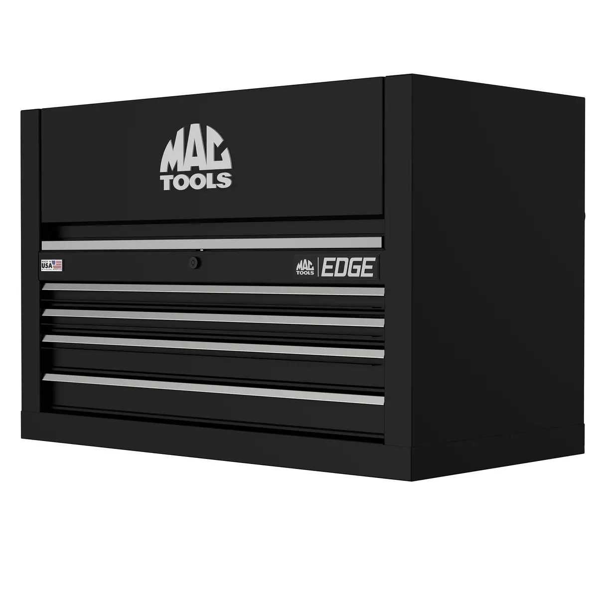 Edge™ 4-Drawer Top Chest For E4122 Workstation - Flat Black/Gunmetal Trim 1