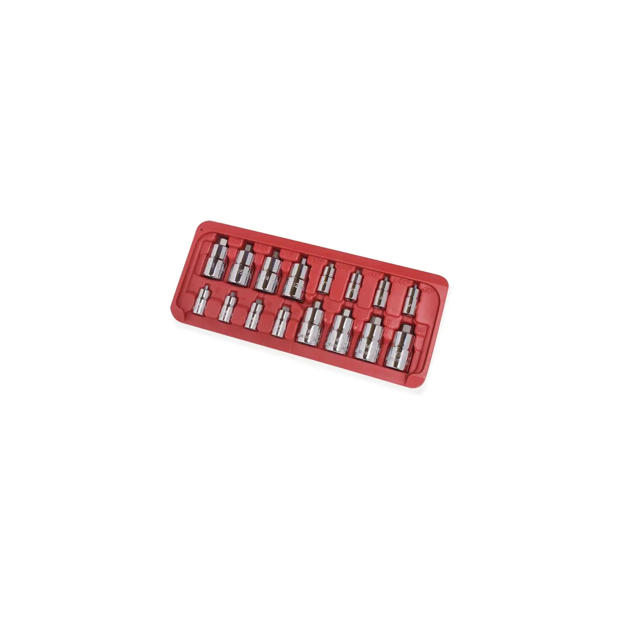 16-Pc. 1/4" And 3/8" Drive Stubby Hex Driver Set 1