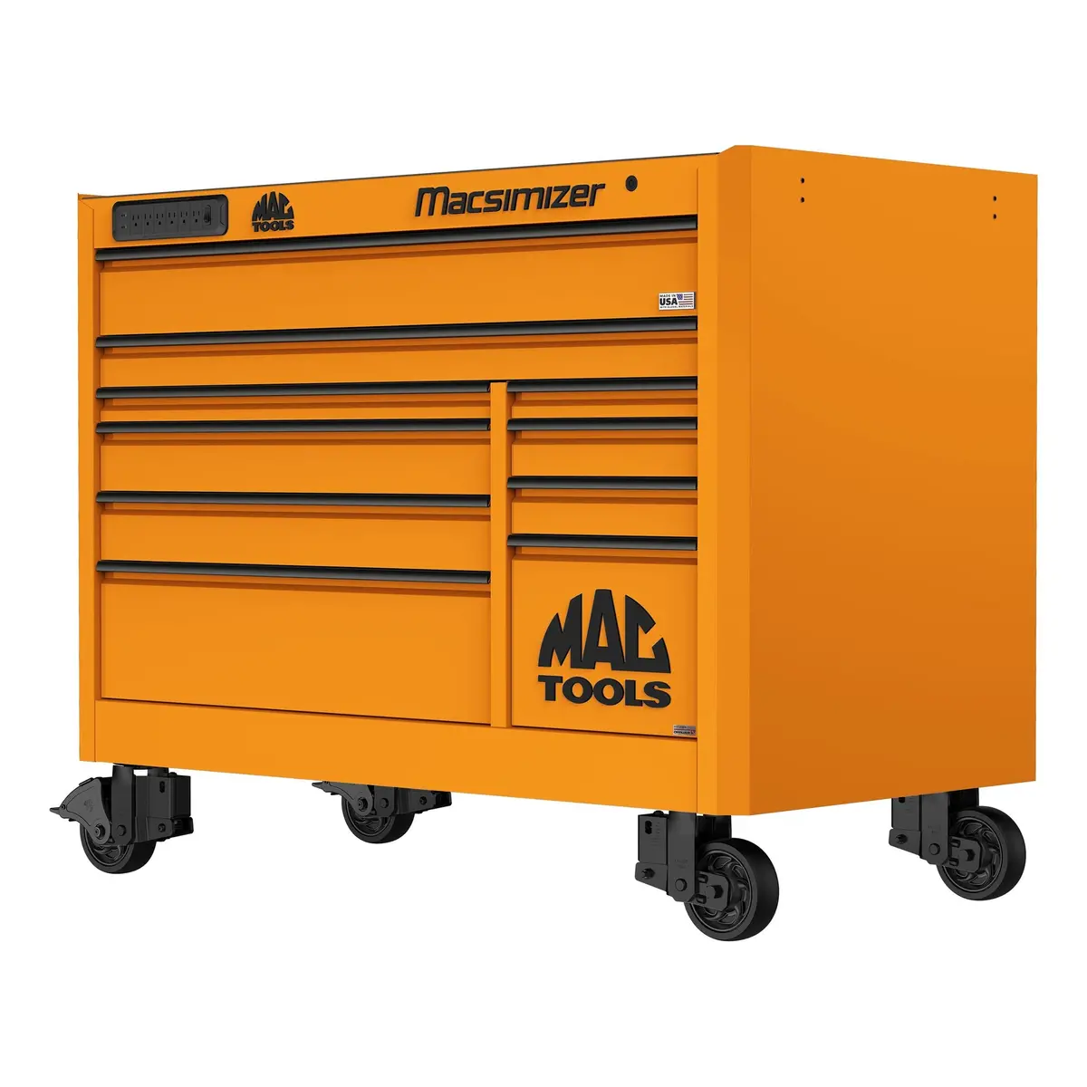 Macsimizer® 10-Drawer Workstation - Fireball Orange 1