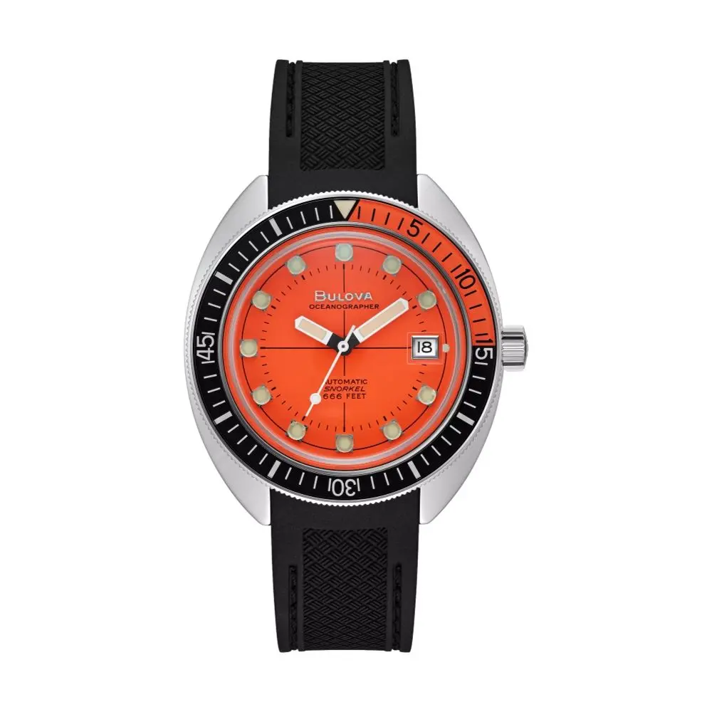 Devil Diver 41Mm - Orange Rubber Strap 1