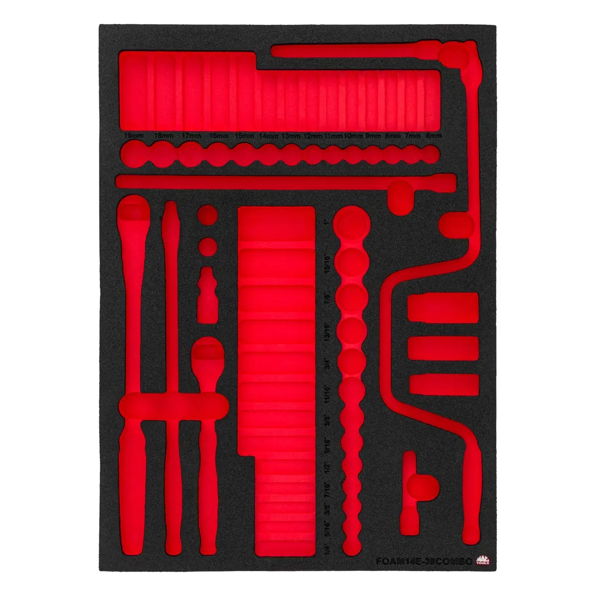 Foam Only - 3/8” Drive Combo Socket (Foam14e-38Combo Set) 1