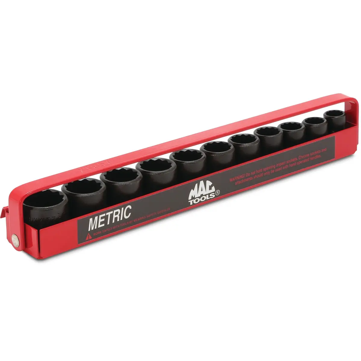 Socket Set, Standard Impact Metric In Metal Tray 3/8" Drive - 11-Pc. 1