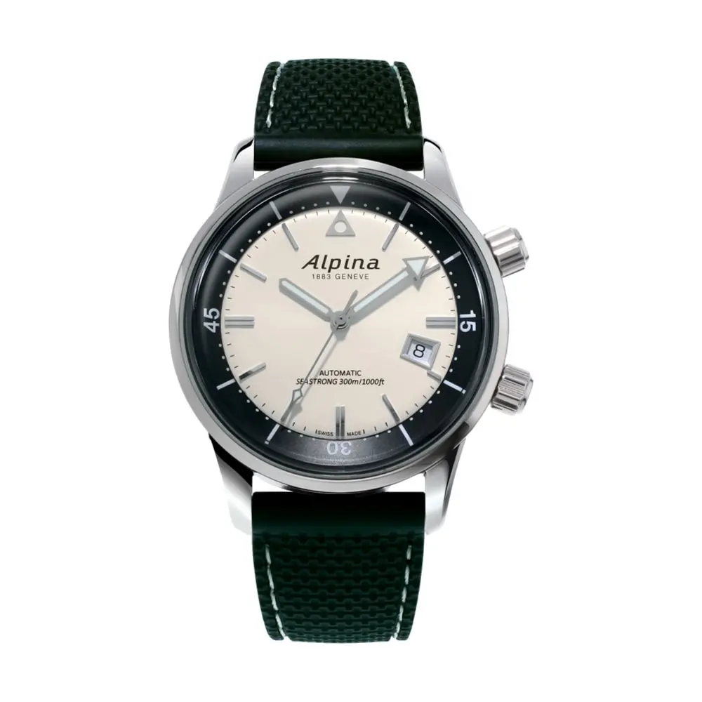 Seastrong Diver 300 Heritage 42Mm - Ivory On Rubber Strap 1
