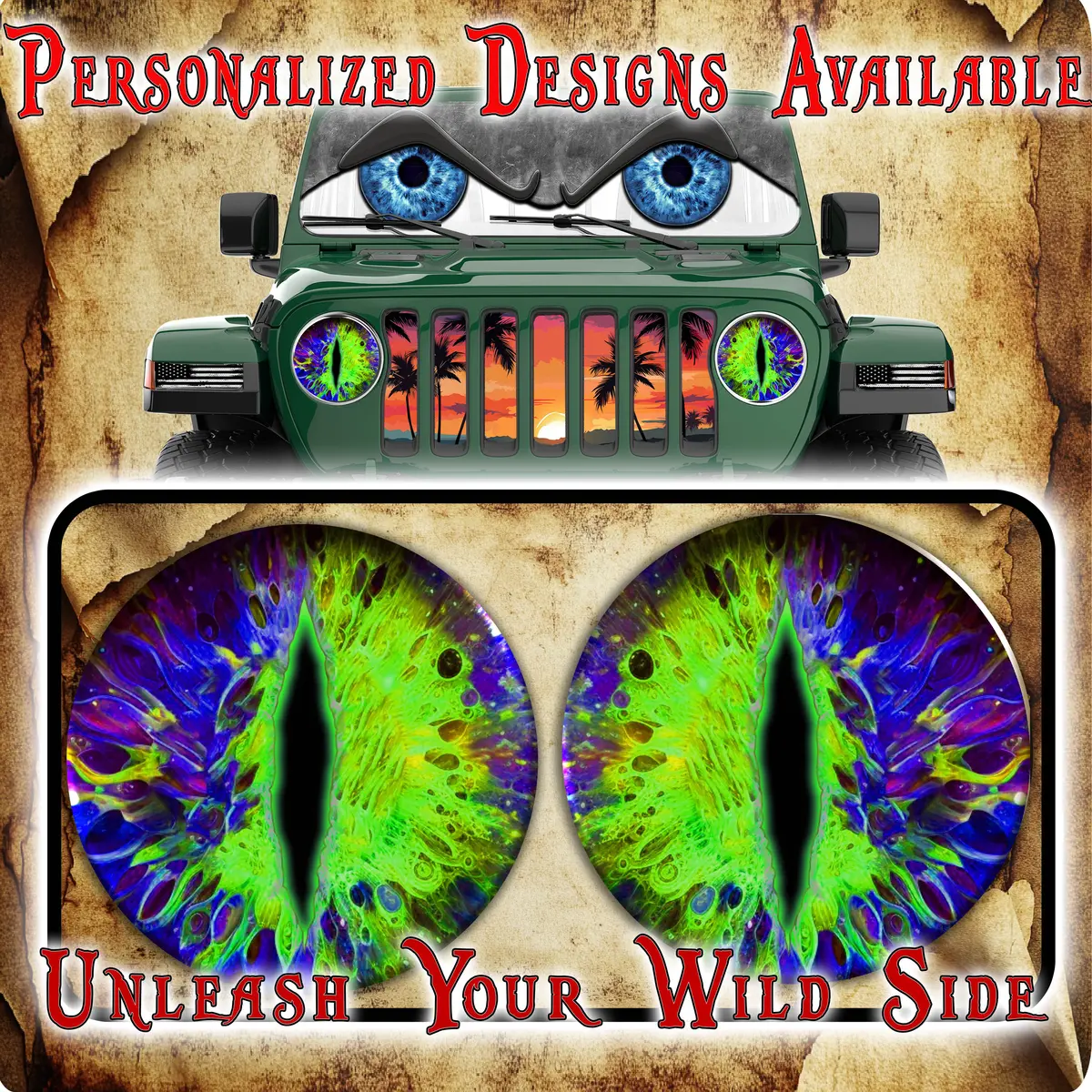 Green Blue Moon Cat Eye For The Headlight 96 1