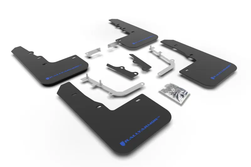 Rally Armor Black Mud Flaps With Blue Logo For 2020–2021 Hyundai Venue 1