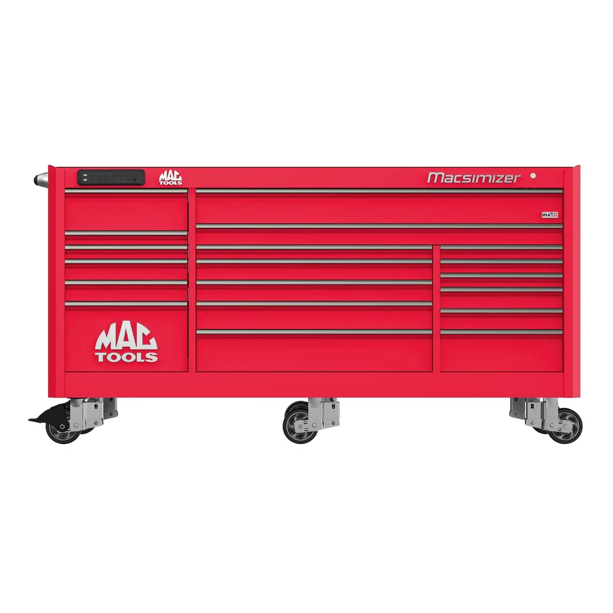 Macsimizer® 19-Drawer Workstation - Firebrick Red 1