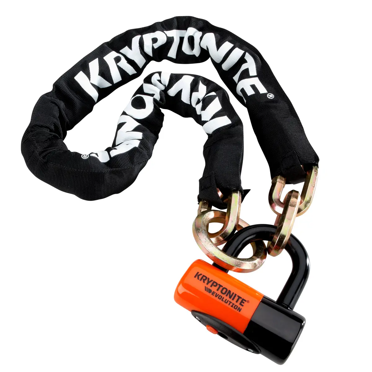 Kryptonite, New York Cinch Ring Chain 1213 & Ev Disc, Chain Lock, Key, 12Mm, 130Cm, 4.3', Black 1