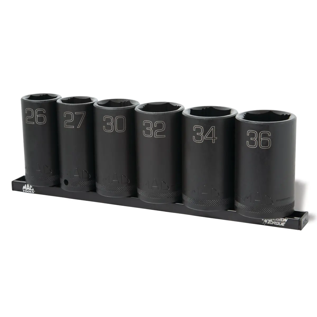 6-Pc. 1/2" Drive Metric Deep Impact Socket Set - 6-Pt. 1