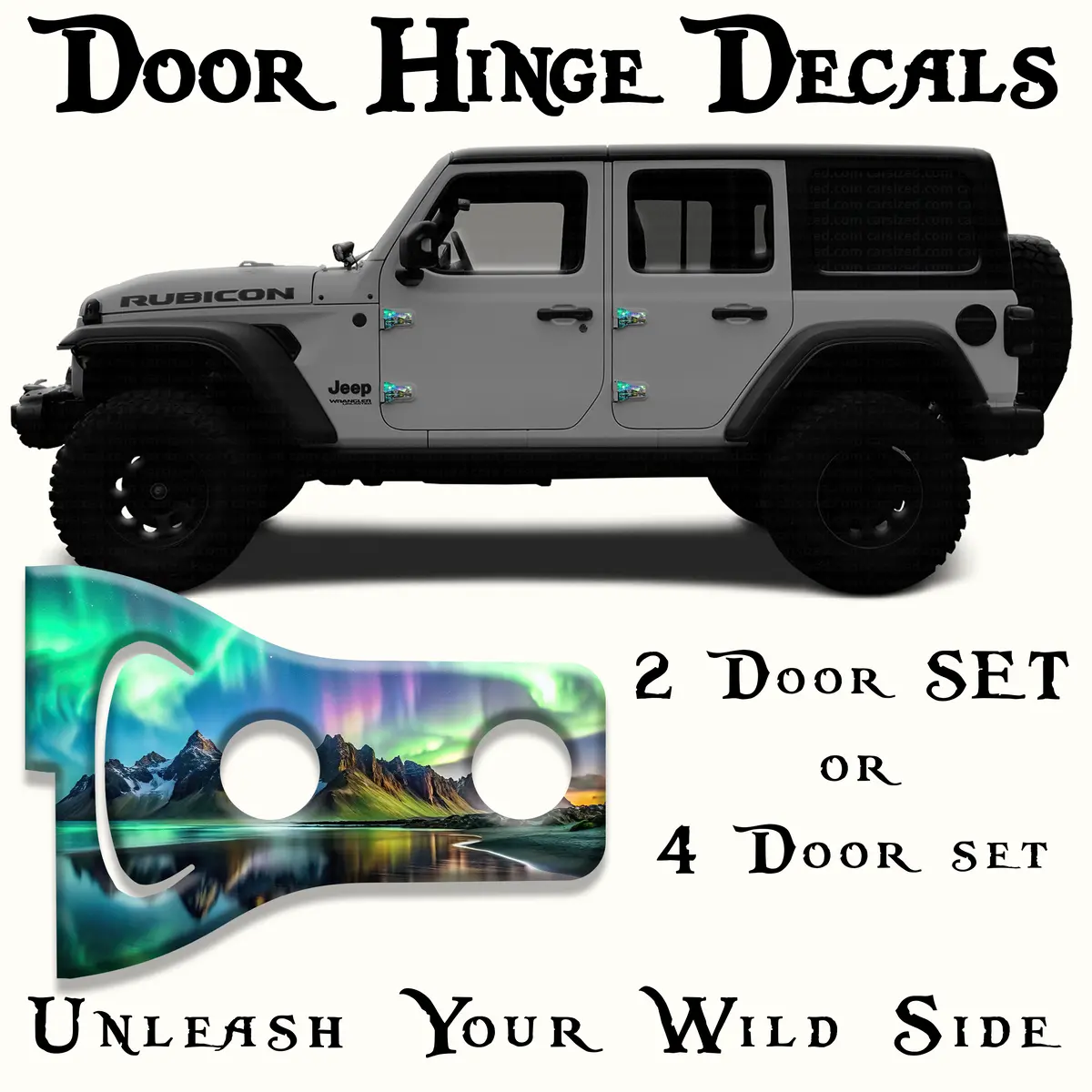 Northern Lights Door Hinge Decals 9 1