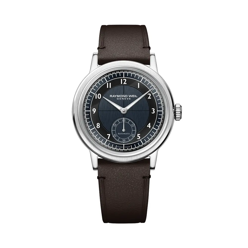 Millesime Small Seconds Tuxedo Dial 39Mm - Blue On Leather Strap 1