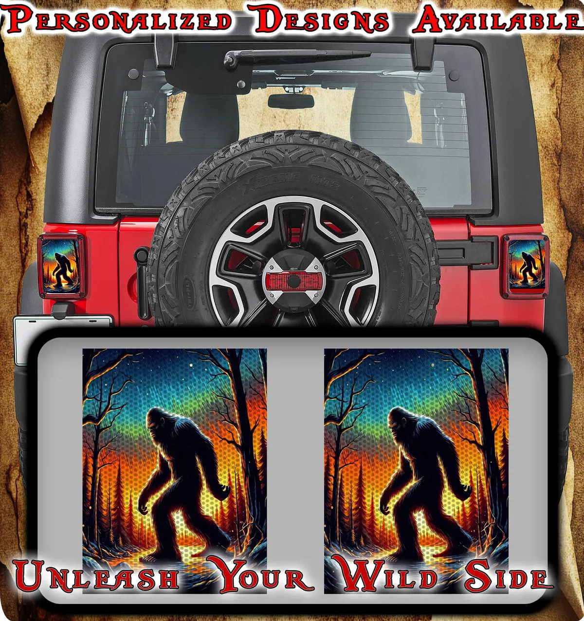 Bigfoot Taillight Cover Decal 9 3