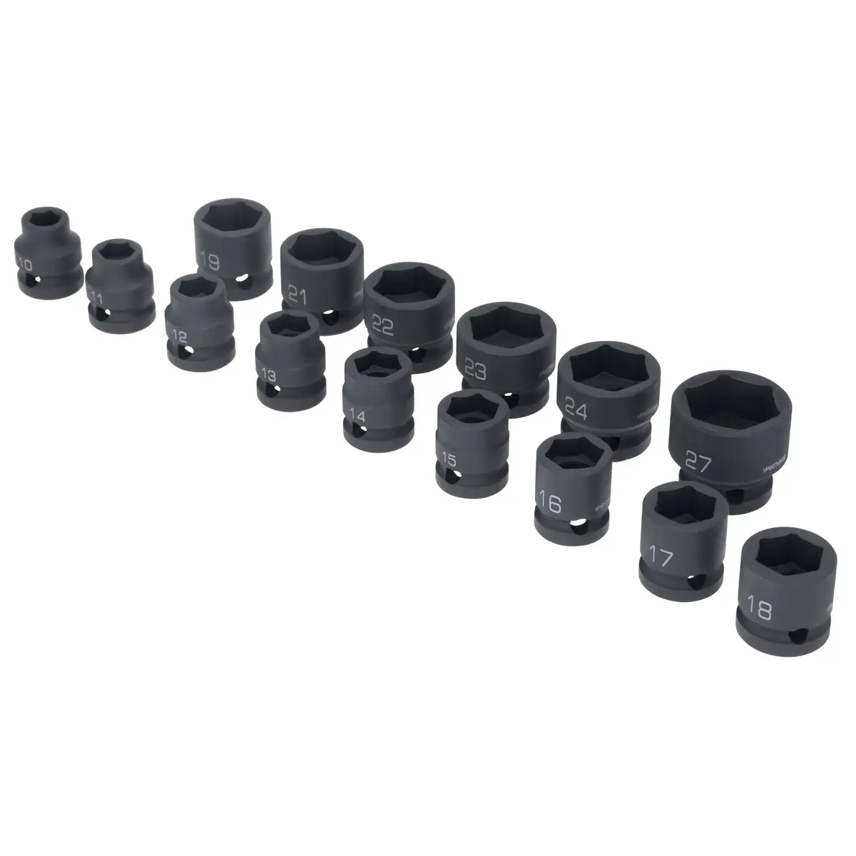 15-Pc. 1/2" Drive 6 Pt. Stubby Impact Socket Set 1