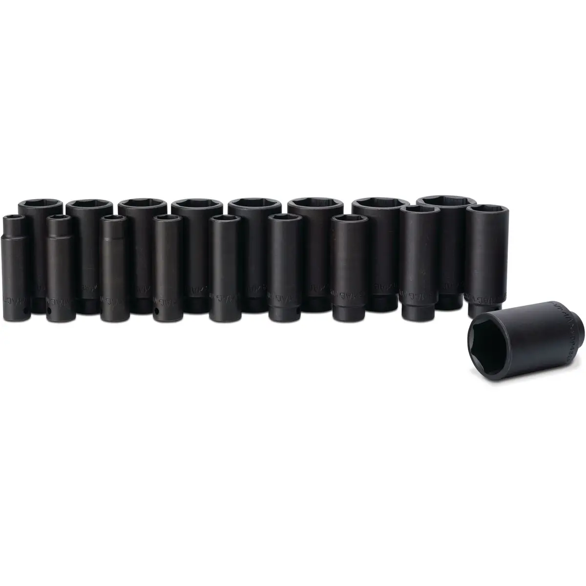 18-Pc. 1/2" Drive Sae Deep Impact Socket Set - 6-Pt. 1