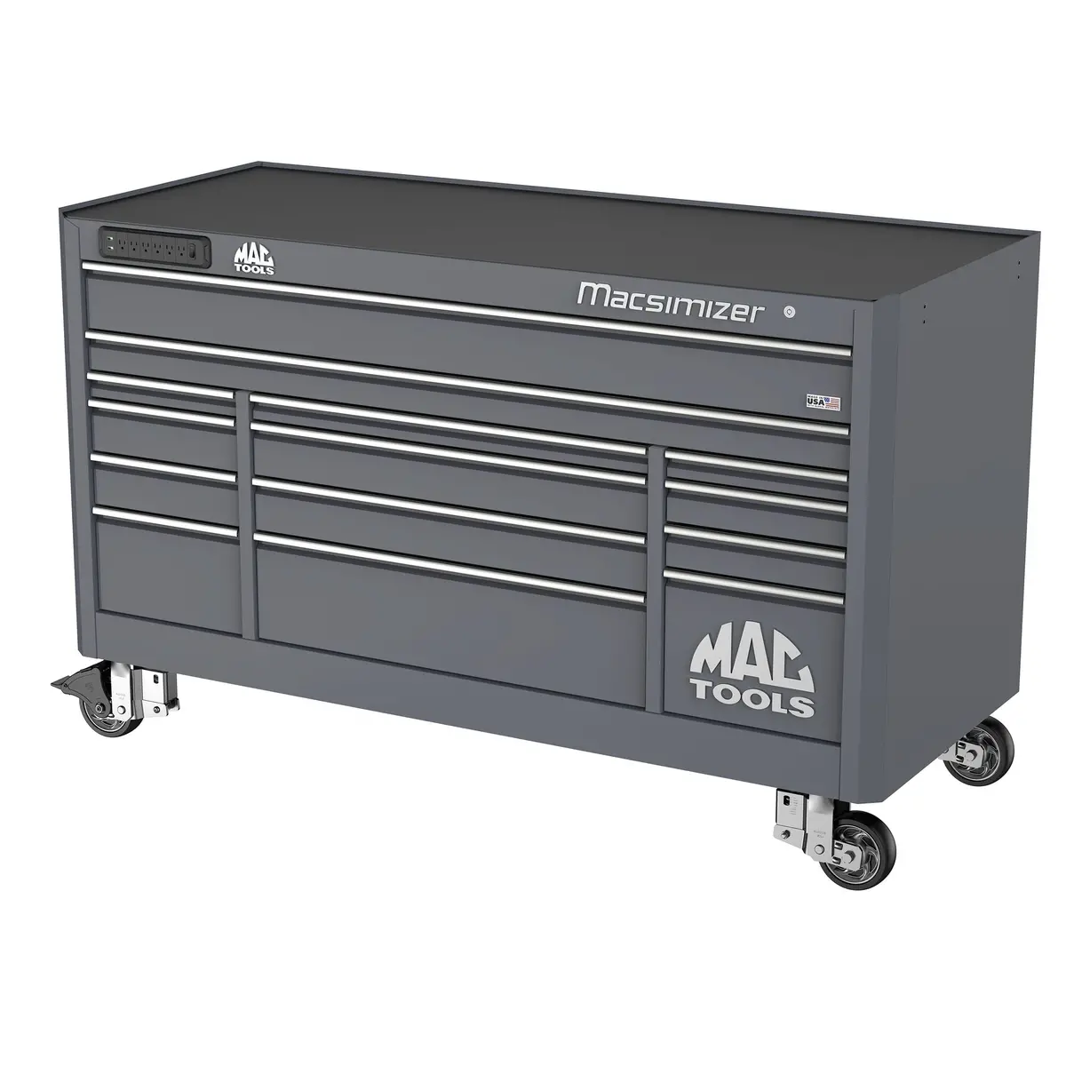 Macsimizer® 14-Drawer Workstation - Carbon Gray 1