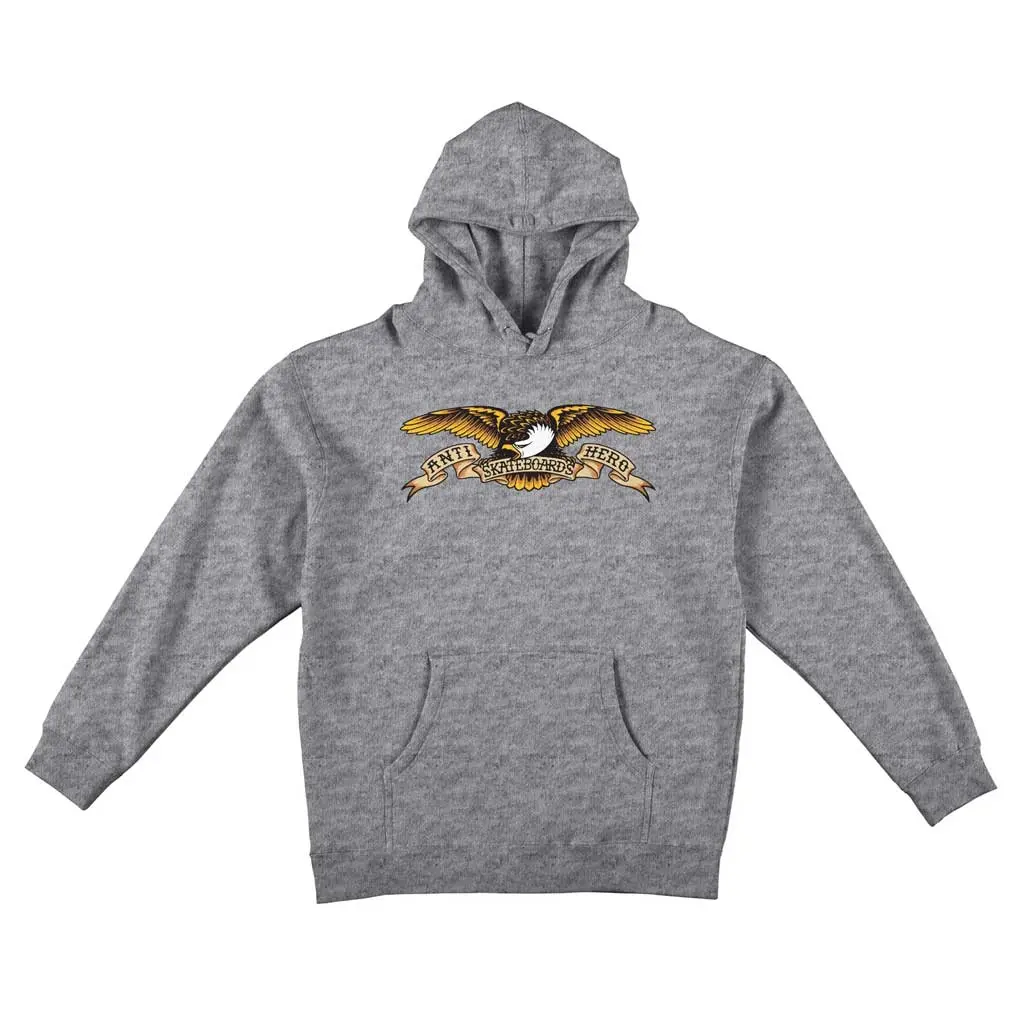 Antihero Hd Eagle Hood - Grey Heather 1