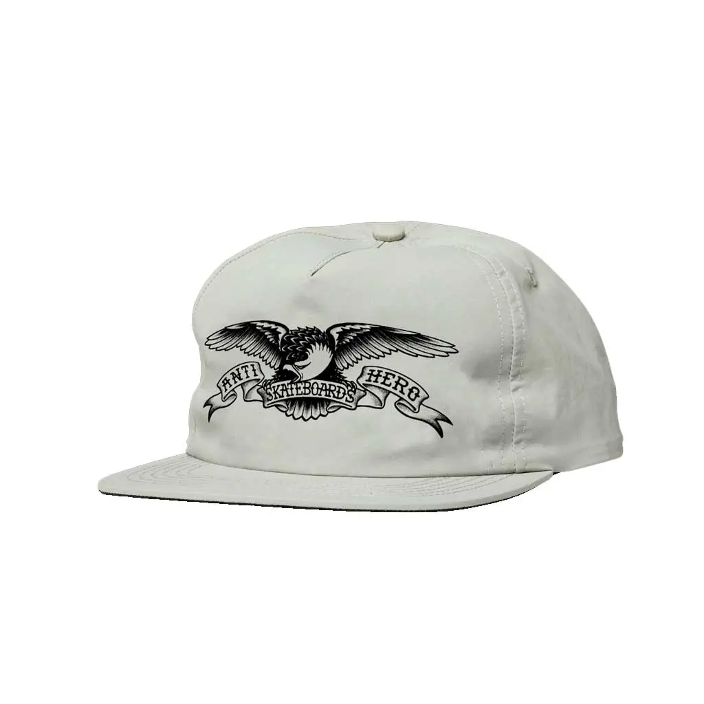 Antihero Adj Basic Eagle Snapback - Light Grey 1