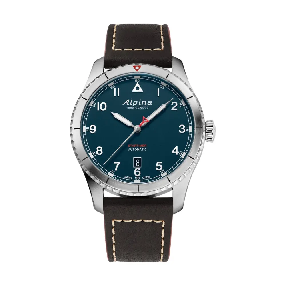 Startimer Pilot Automatic 41Mm - Petroleum Blue On Leather Strap 1