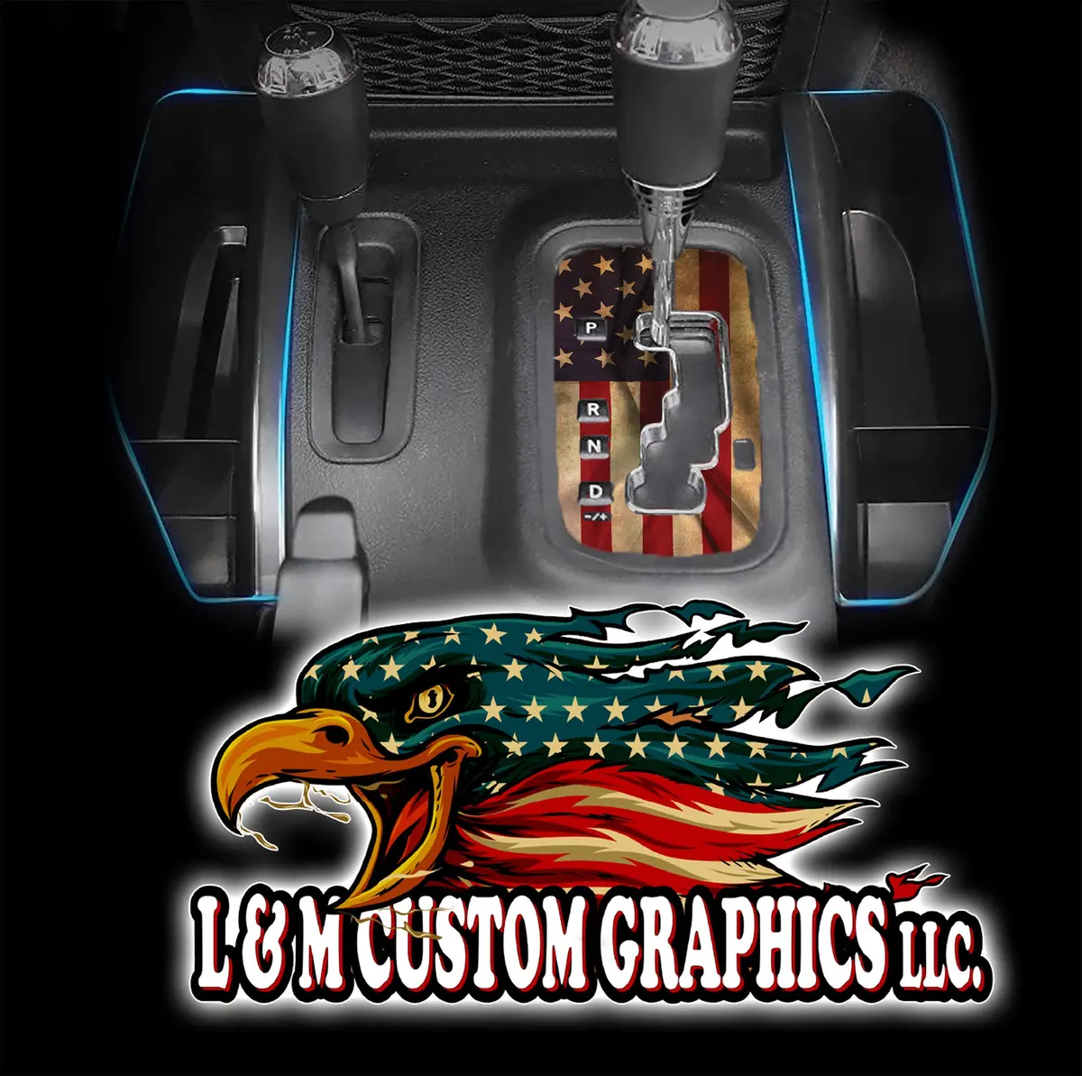 American Flag Jk Shifter Decal 1