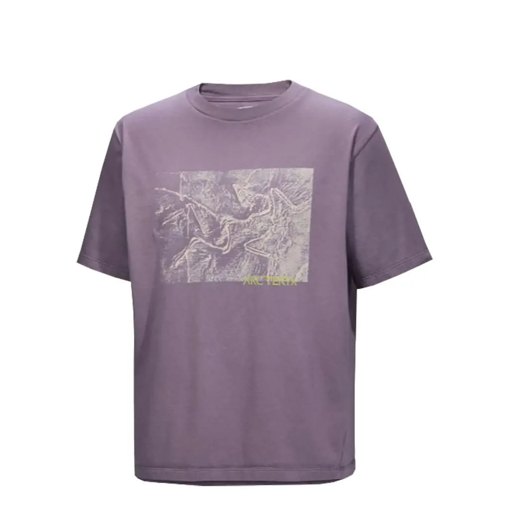 Arc'teryx Kragg Cotton Lithographica S/S Tee - Lt Moondrop X000009926 1